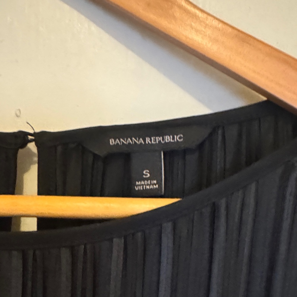 Banana Republic Black Pleated Dress